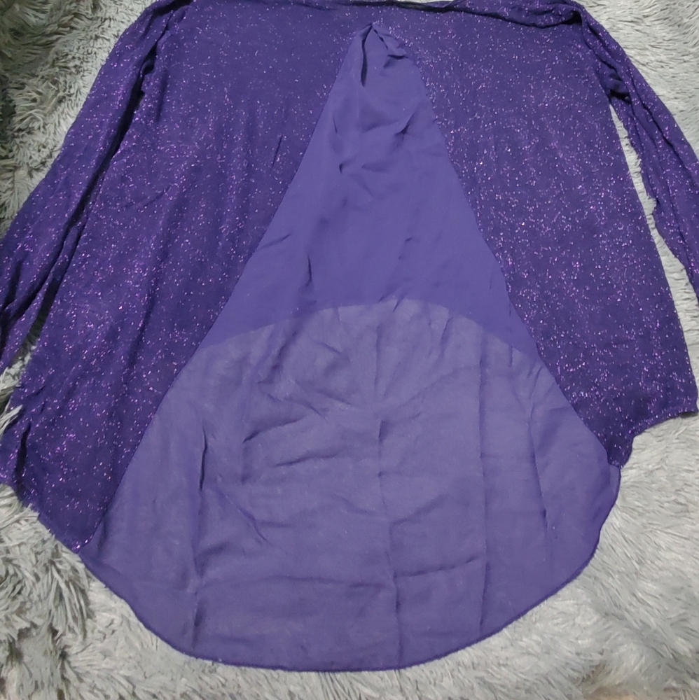 Purple semi sheer top - Picture 3 of 6